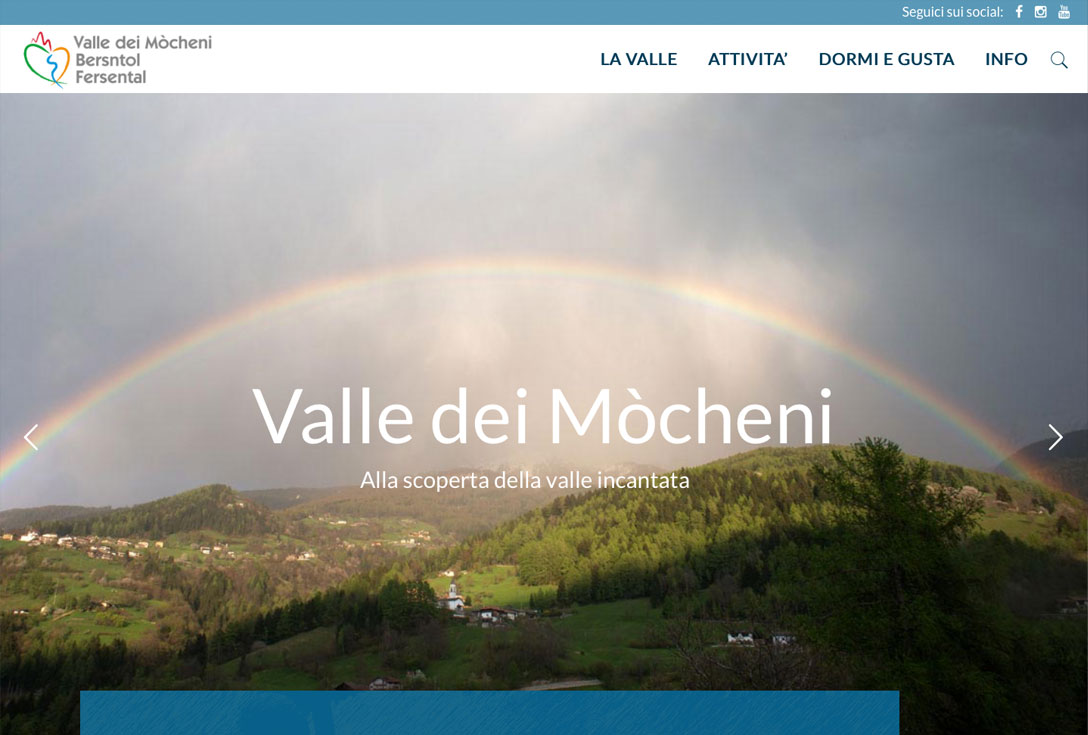 Realizzazione siti web trento -  Valle dei Mocheni